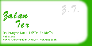 zalan ter business card